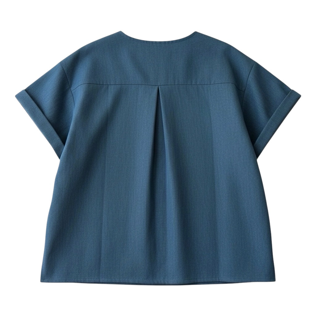 V-Neck Button Up Short Sleeves Top