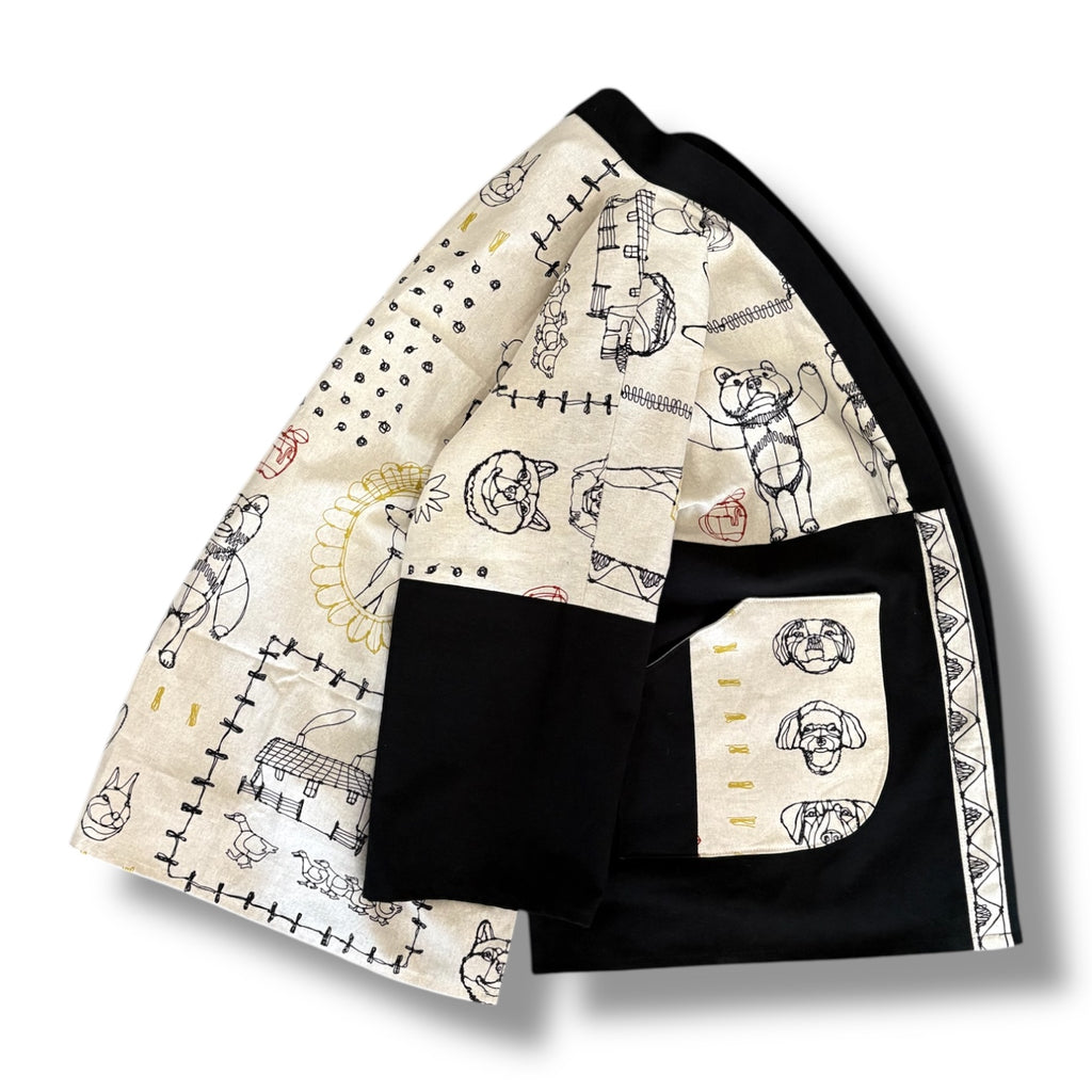 Kimono Style Outer With Three Quarter Sleeves - Cotton