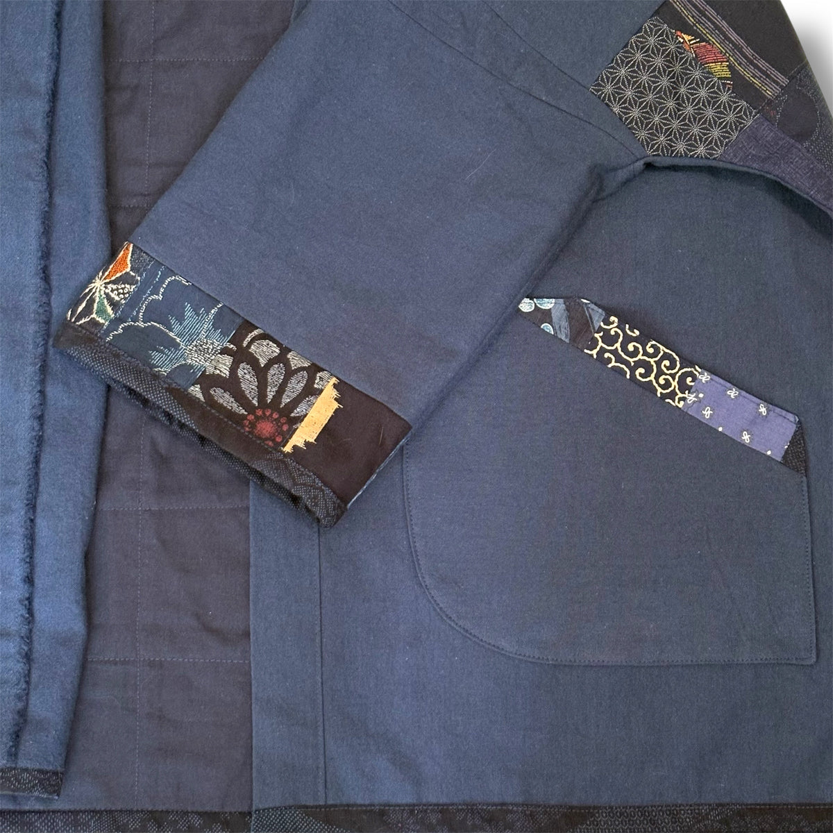 Kimono Style Outer With Three Quarter Sleeves - Cotton