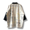 Kimono Style Outer With Three Quarter Sleeves - Cotton