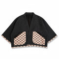Short Kimono Style Outer With Three Quarter Sleeves - Cotton