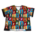 V-Neck Button Up Short Sleeves Top