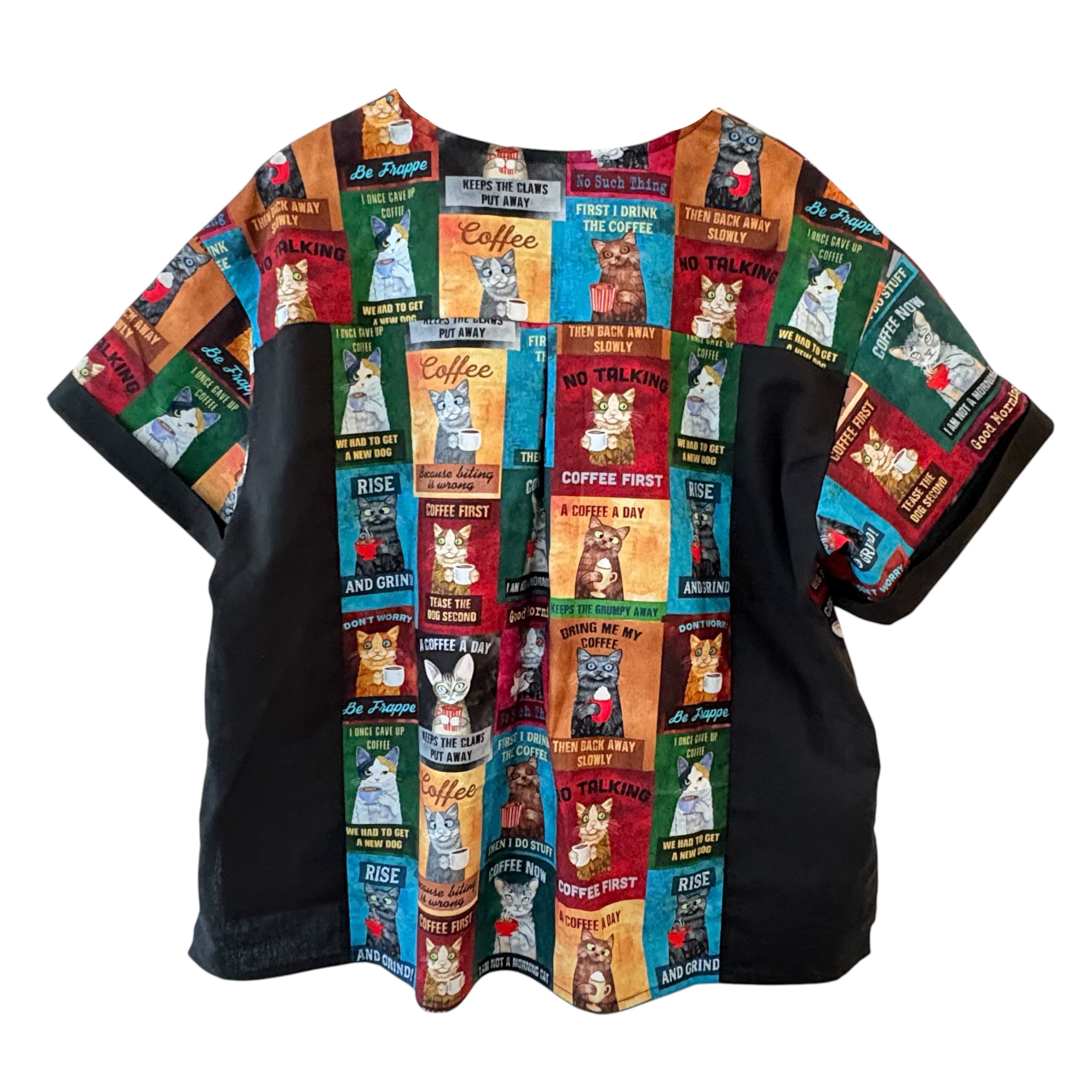 V-Neck Button Up Short Sleeves Top